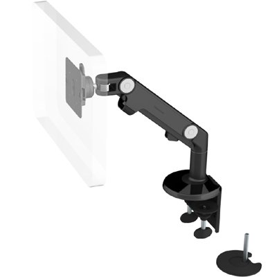 Humanscale M8 Monitor Arm with Dual Mount Clamp and Bolt-Through, Dynamic Link, Standard Ball Joint 