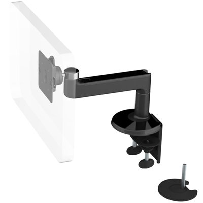 Humanscale M8 Monitor Arm with Dual Mount Clamp and Bolt-Through, Straight Link, Standard Ball Joint 