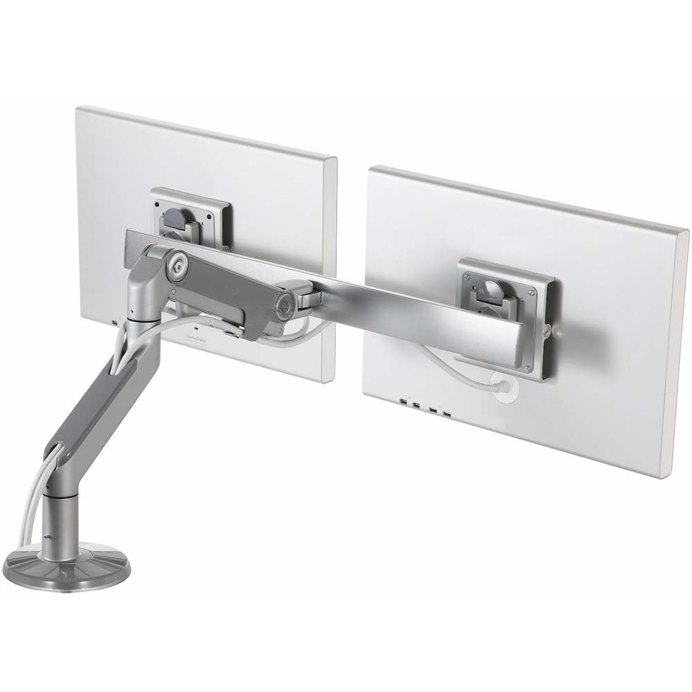 Humanscale M8 Articulating Dual Monitor Arm with Double Crossbar