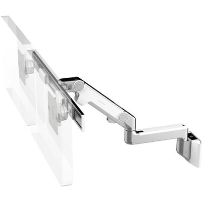 M8SW2C with Universal Slatwall Mount, White, Fixed Straight Link/Dynamic Link