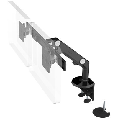 M8DB5C with Dual Mount Clamp and Bolt Through, Black, Dynamic Link only