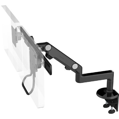 M8CB2H with Two Piece Clamp Mount with Base, Black, Fixed Straight Link/Dynamic Link