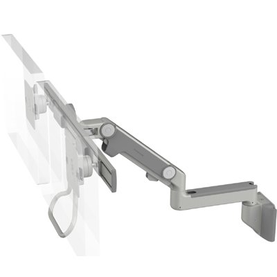 M8SS2H with Universal Slatwall Mount, Silver, Fixed Straight Link/Dynamic Link
