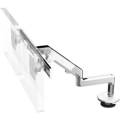 M8BW2C with Bolt Through Mount with Base, White, Fixed Straight Link/Dynamic Link