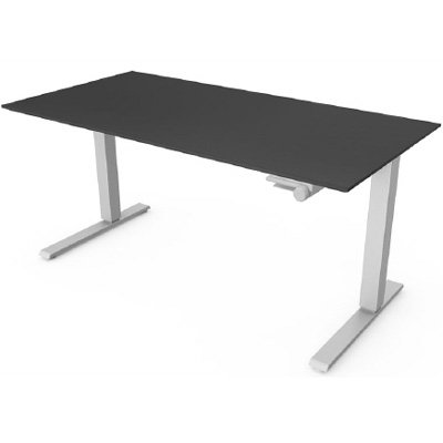 Float with black base color, mounted, 2466 - 24" deep by 66" wide top, black top finish, knife top edge