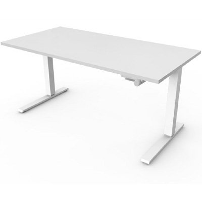 Float with white base color, mounted, 2454 - 24" deep by 54" wide top, platinum top finish, flat top edge