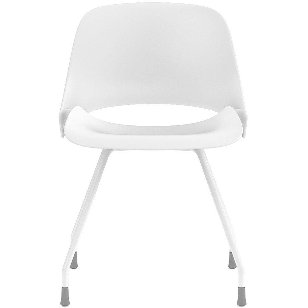 Base Style - Four legs. Base Finish - White. BackRest Shell Color - White. Seat Shell Color - White