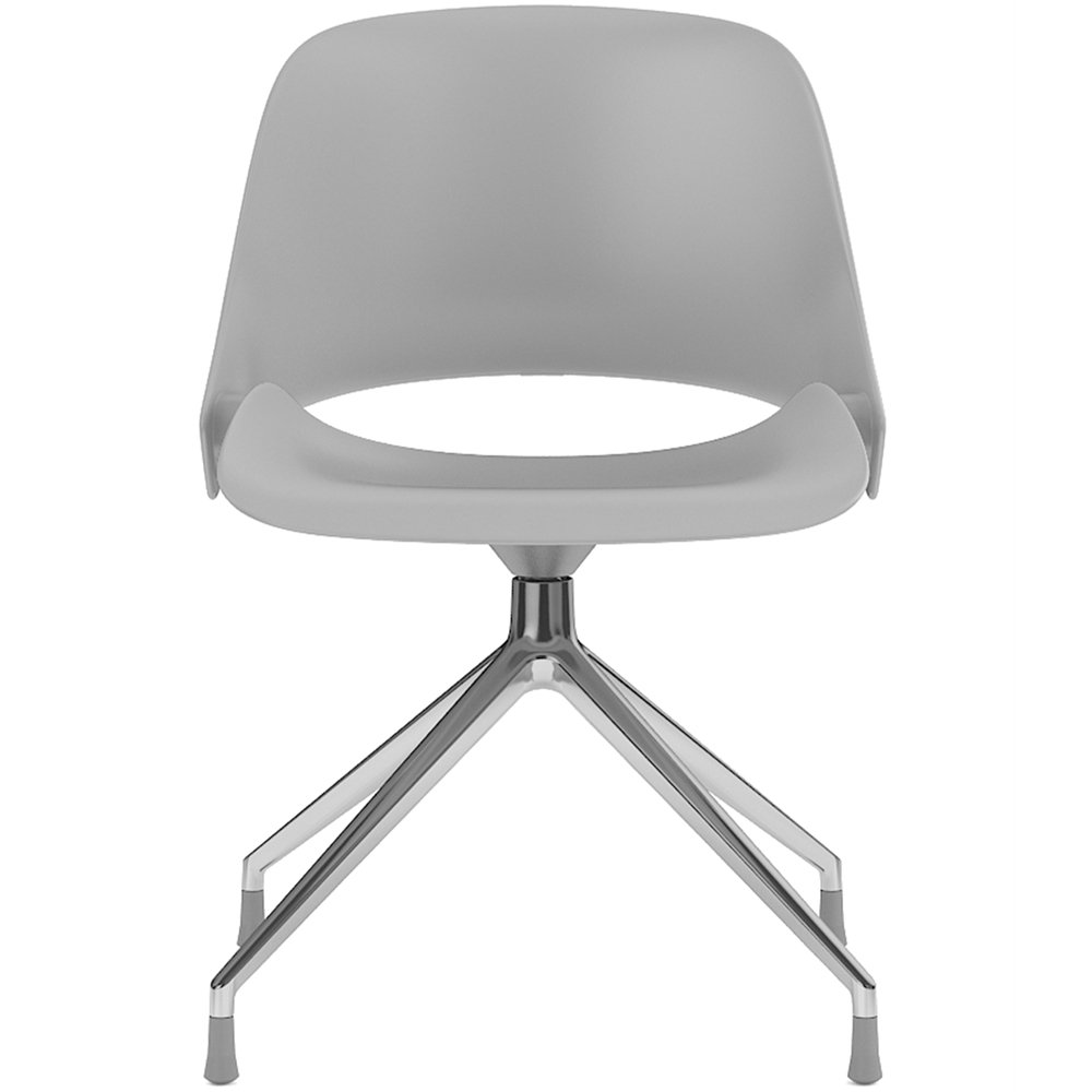 Base Style - Four Star. Base Finish - Polished Aluminum. BackRest Shell Color - Gray. Seat Shell Color - Gray