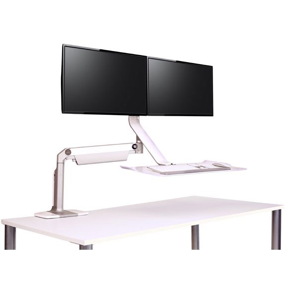 Humanscale QuickStand Lite Dual Monitor Sit-Stand Workstation 