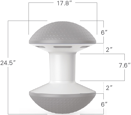 Technical drawing for Humanscale Ballo Multipurpose Stool