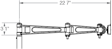 M7 Non-Adjustable Arm with One 12" Link and one 8" Link