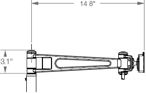 M7 Non-Adjustable Arm with One 12" Link
