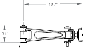 M7 Non-Adjustable Arm with One 8" Link
