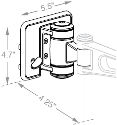 N1- No-Post Bracket for One Monitor
