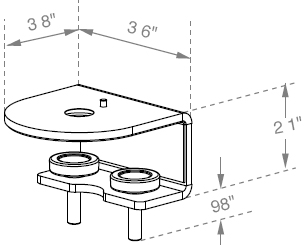 LP - Low Profile One Piece Clamp Mount