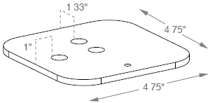 Humanscale M7 Bolt-Through Plate