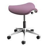 Humanscale Saddle Seat with Polished Aluminum Frame