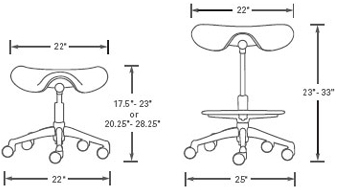 Diagram for Humanscale Saddle Seat