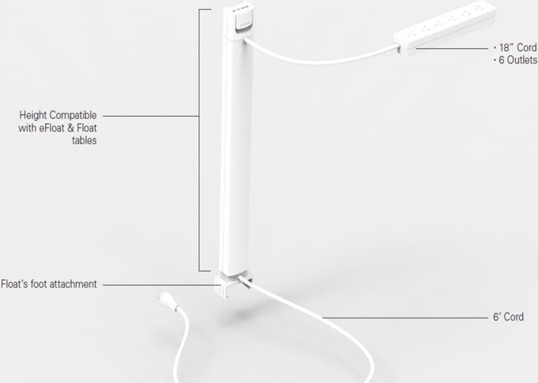 Technical Drawing for Humanscale Neatup Cable Management