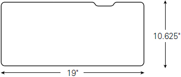 Technical drawing for Humanscale 900 Standard Single Mouse or Dual Mouse Keyboard Tray