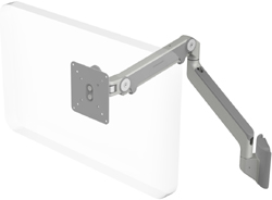 Humanscale M2 Arm with Universal Slatwall Mount, Fixed Angled Link/Dynamic Link and Silver