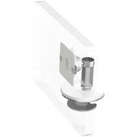 Humanscale M8 Arm with Bolt Through Mount with Base, Ball Joint only and White