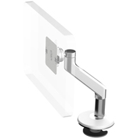 Humanscale M8 Arm with Bolt Through Mount with Base, Fixed Angle Link only and White