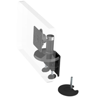 Humanscale M8 Arm with Dual Mount Clamp and Bolt Through, Ball Joint only and Black