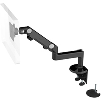 Humanscale M8 Arm with Dual Mount Clamp and Bolt Through, Fixed Straight Link/Dynamic Link and Black