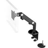Humanscale M8 Arm with Dual Mount Clamp and Bolt Through, Dynamic Link only and Black