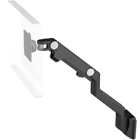 Humanscale M8 Arm with Direct Hardwall Mount, Fixed Angled Link/Dynamic Link and Black