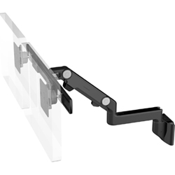 Humanscale M8 Dual Arm with Direct Hardwall Mount, Fixed Straight Link/Dynamic Link and Black