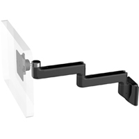 Humanscale M8 Arm with Direct Hardwall Mount, Fixed Straight Link/Fixed Straight Link and Black