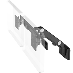 Humanscale M8 Dual Arm with Direct Hardwall Mount, Dynamic Link only and Black