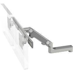 Humanscale M8 Dual Arm with No Mount, Fixed Straight Link/Dynamic Link and Silver