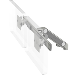 Humanscale M8 Dual Arm with No Mount, Dynamic Link only and Silver