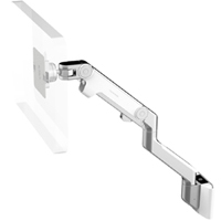 Humanscale M8 Arm with Universal Slatwall Mount, Fixed Angled Link/Dynamic Link and White