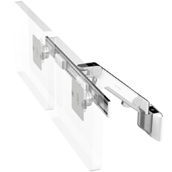 Humanscale M8 Dual Arm with Universal Slatwall Mount, Dynamic Link only and White