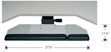 Humanscale 400 Diagonal Big Board Keyboard Tray Platform System