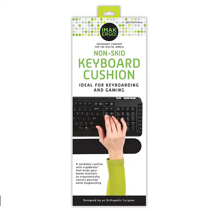 IMAK A10173 Ergobeads Non-Skid Wrist Cushion for Keyboard