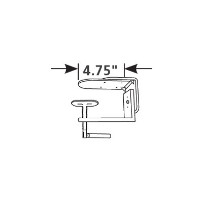 ISE MA2000-C1 Deep Clamp Desk Mount Silver