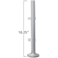 ISE MA2000-501A Standard 16.25" Height and 1-1/8" Diameter Pole Silver
