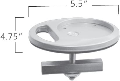 ISE MA2000 502A Grommet Desk Mount Silver