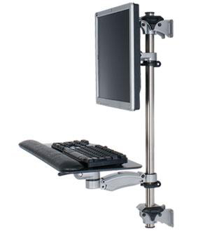 ISE MA4000-1-TP-WP Computer On A Wall with 30" Height and 1.25" Diameter Pole