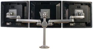 ISE MA-3-G Three Monitors Grommet Mount with One Joint Arm and Two Long Arms