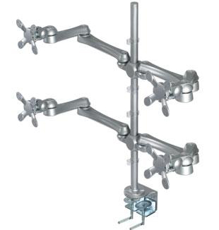 ISE MA-4-C Clamp Mount Long Arm for Four Monitors