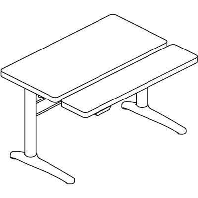 IdeaAtWork Proliftix Electric Rectangular Bi-Level Height Adjustable Workcenter