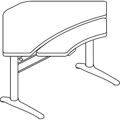 IdeaAtWork Proliftix Electric Equal Corner Bi-Level 2 Legs Height Adjustable Workcenter