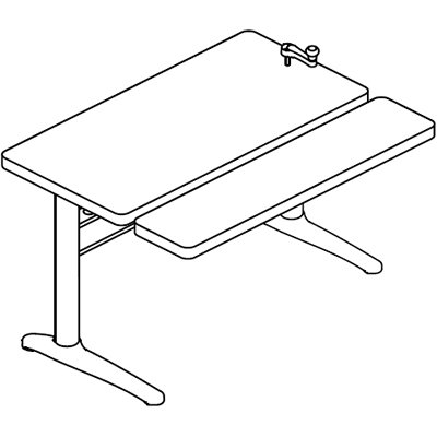 IdeaAtWork Proliftix Crank Rectangular Bi-Level Height Adjustable Workcenter