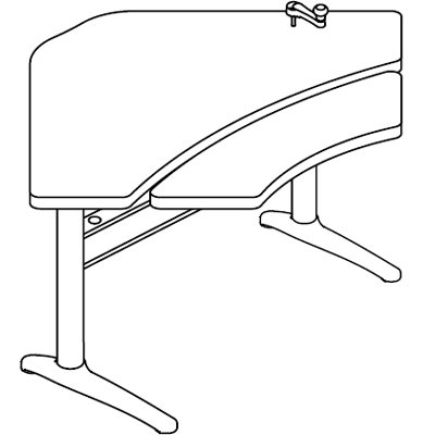 IdeaAtWork Proliftix Crank Equal Corner Bi-Level 2 Legs Height Adjustable Workcenter